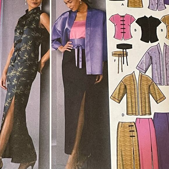 Simplicity 5343 Misses 6-12 Camisole Top Kimono Skirt Obi Belt Circa 2003 New FF - Picture 3 of 10